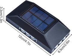 Aplique Led Solar 12 Led Luz Calida Exterior - comprar online