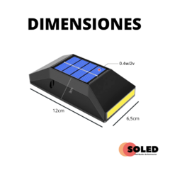 Pack X 2 Led Solar Aplique 6 Led Luz Fria Bidireccionales - comprar online