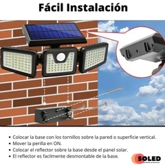 Pack X 2 Reflector Led Solar 128 Led Luz Cálida Sensor - tienda online