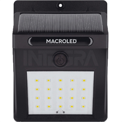 Imagen de Reflector Led Solar Aplique Con Fotocelula 1,5w Macroled Carcasa Negro Luz Fria/dia