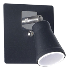 Spot Aplique Pared 1 Luz P/ Dicro Direccionable Dublin Color Negro