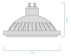 Pack X 10 Lampara Foco Led Ar111 11w Gu10 Carcasa Blanca Luz Calida Macroled Bnd111-11-ww 25º Color De La Luz Blanco Calido en internet