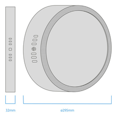 Panel Plafon Redondo Plateado Macroled 24w Blanco Frío - comprar online