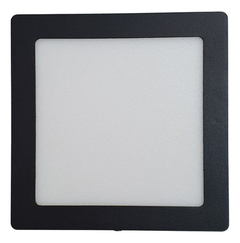 Panel Plafón Led 24w Aplicar Cuadrado Negro Macroled 4500k Color Negro Neutro en internet