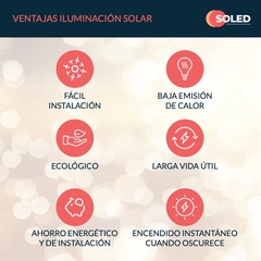 Aplique Led Solar Luz Led Calida Exterior Diseño - Soled Iluminación Solar 