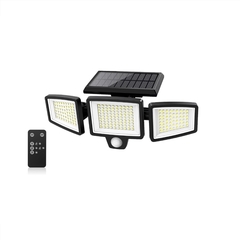 Foco de lámpara solar led para exteriores 30w sensor de movimiento de luz  fría