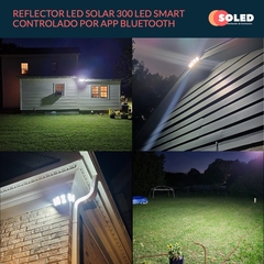 Reflector Led Solar 300 Led Smart Cobertura 270o Bluetooth - comprar online