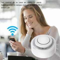 Sensor De Humo Con Sirena Wifi 2.4hz Tuya Smart Life - Soled Iluminación Solar 