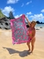 Imagem do Canga de Praia Personalizada | Estampa Boca Pink