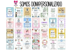 TARJETA ESTAMPITA pack x 12 unidades. - DONA PERSONALIZADO