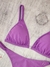 Corpiño de bikini color lila, de la nueva temporada! con detalles en metal, breteles regulables y para atar en la espalda.