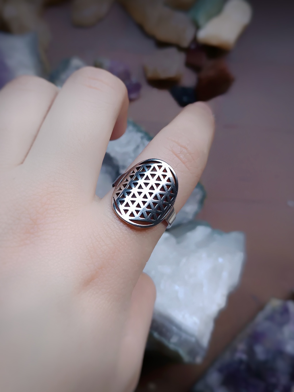 Anillo flor de la vida hotsell