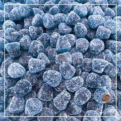 Gomitas conitos azucaradas - azul - mentol - 800 grms