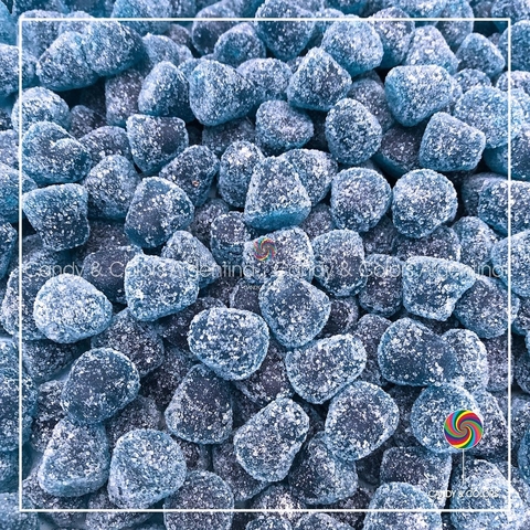 200 grms Gomitas conitos azucaradas - azul - mentol