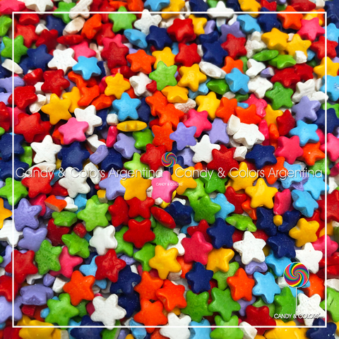 Sugar sprinkles estrellas - formitas de colores - multicolor - 50 grms