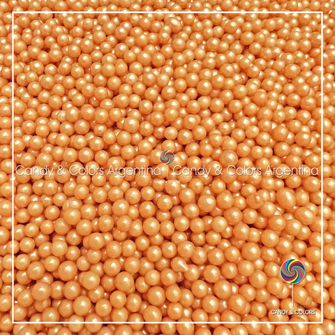 Mini Perlas comestibles confitadas 4 mm - dorado perlado 25 grms - decoración repostería - comestible - Sprinkles