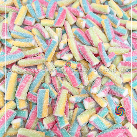 500 grms Mini Regaliz Acido caramelo masticable sabor tutti frutti multicolor