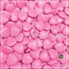 Pastilla frutal corazón confitada - rosa - 500 grms
