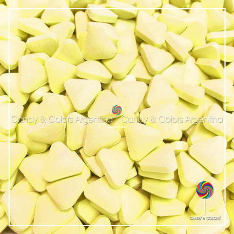 Pastillas Triángulos frutales pastel - amarillo pastel - 500 grms