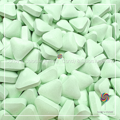 Pastillas Triángulos frutales pastel - verde pastel - 500 grms