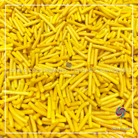 46 grms - granas de colores - amarillo - sprinkles