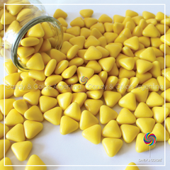 Pastillas Triángulos frutales confitadas - amarillo - 500 grms
