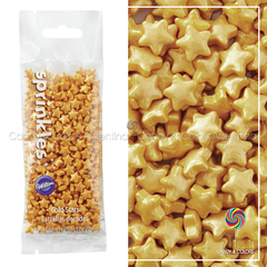 Wilton Sprinkles Estrellas 32 grms - dorado - decoración repostería - comestible - comprar online