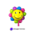 Globo Flor Emoji 14"