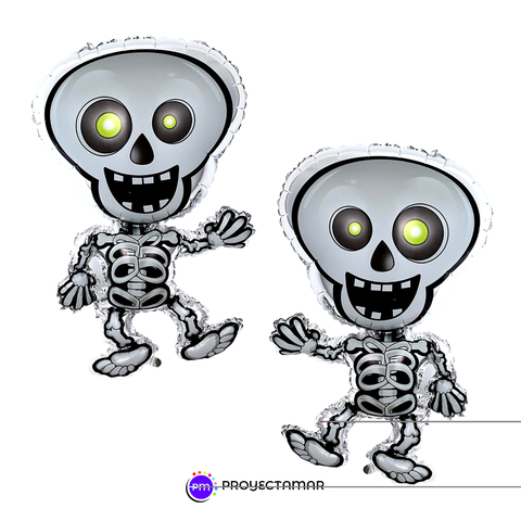 Globo Halloween Esqueleto Paleta 14"