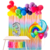 Combo Cumpleaños Kit Globos Arcoíris en internet
