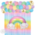 Kit Combo Arcoíris Nube Multicolor Deco Cumpleaños