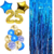 Kit Globos Azul Dorado Deco Super Cumpleaños