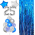 Kit Globos Azul Plateado Deco Super Cumpleaños