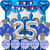 Combo Globos Cumple Deco Azul Plata