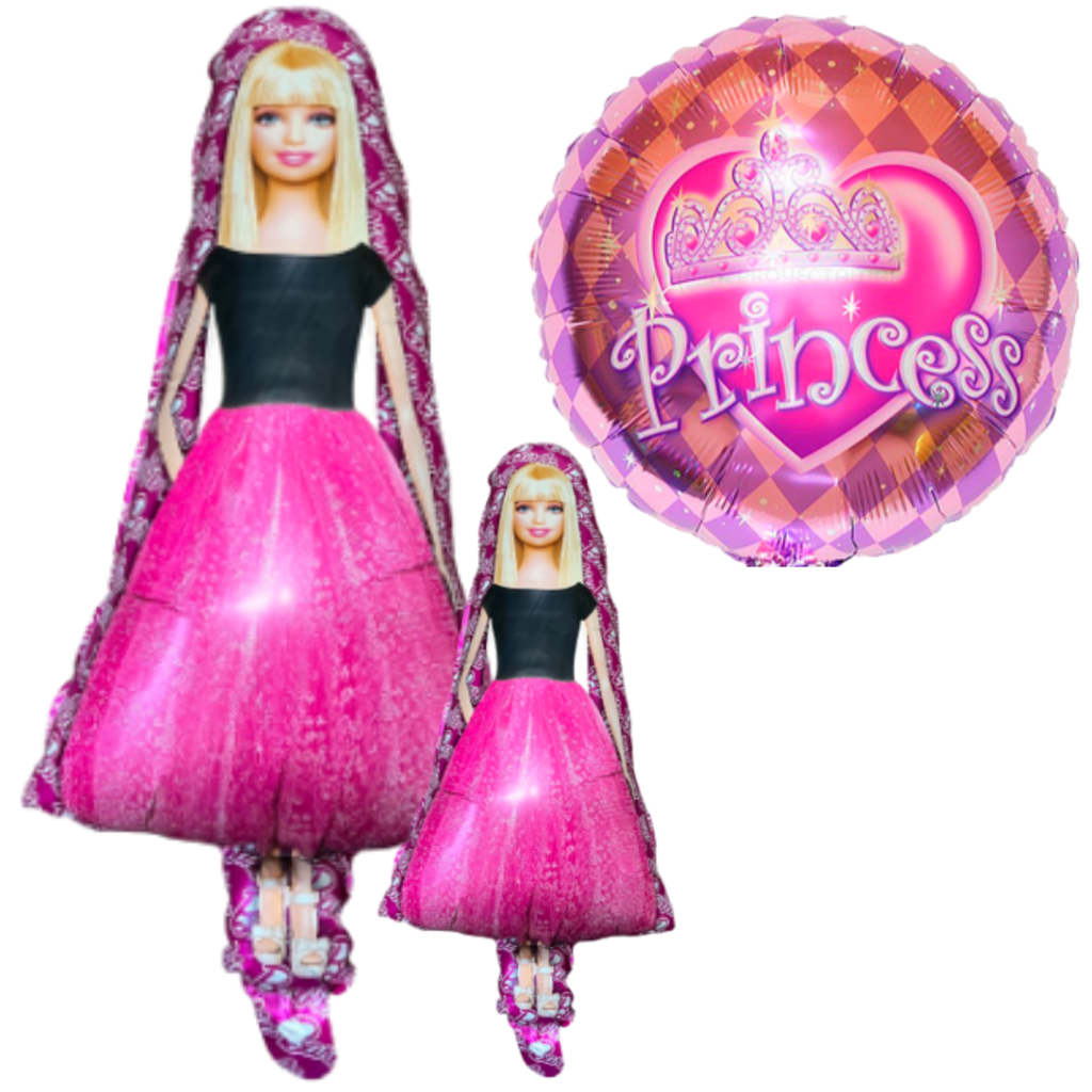 Combo Cumpleaños Globos Barbie Princesa Temática Decoración