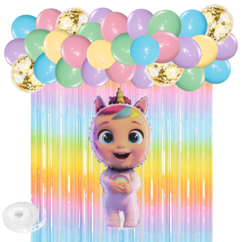 Kit Combo Bebes Llorones Multicolor Deco Cumpleaños