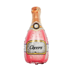 Globo Botella Champagne Rosa Cheers 30 Pulgadas