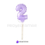 Globo Numero Cake Topper Lila Matte 7"