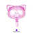 Globo Chancho Cabeza Paleta 14" X5 Unidades