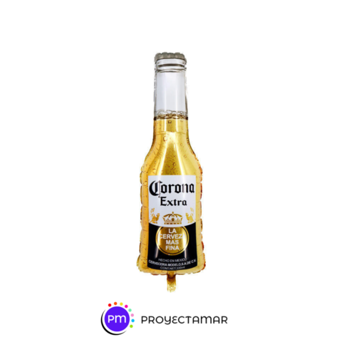 Globo Botella Cerveza Corona Paleta Bebida 14"
