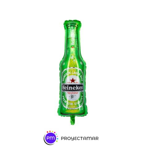 Globo Botella Cerveza Heineken Paleta 14"