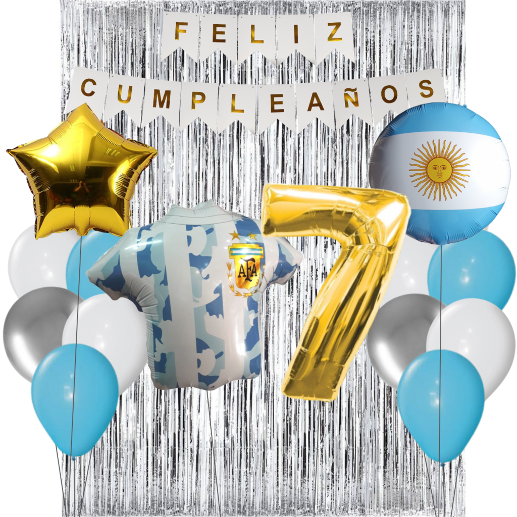 Globo de pancarta de decoraciones de cumpleaños Argentina