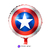 Globo Escudo Capitán América Circulo 18"