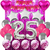 Combo Globos Cumple Deco Fucsia Plata