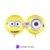 Globos Circulo Metalizado Minions Doble Cara 18"