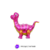 Globo Figura Dinosaurio Cuello Largo 4D 24" en internet