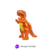 Globo Figura Dinosaurio Rex Metalizado 4D 24" - PROYECTAMAR