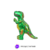 Globo Figura Dinosaurio Rex Metalizado 4D 24" - comprar online