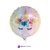 Globo Unicornio Flores Pastel Circulo 18"