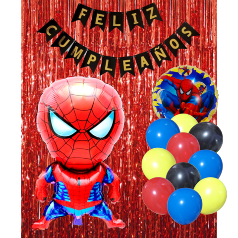 Combo Cumpleaños Globos Spiderman Tematica Decoracion